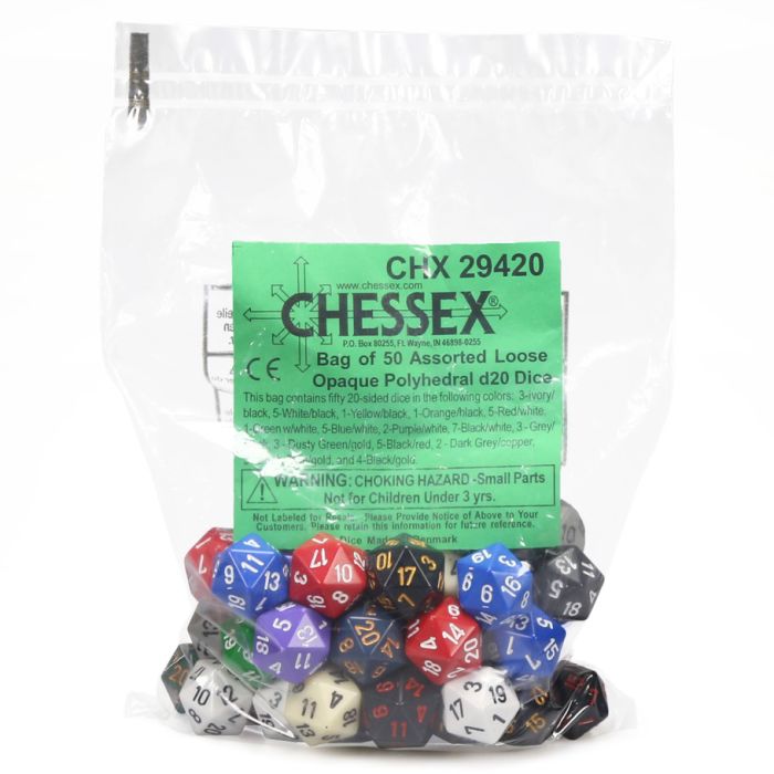 D20 Bag Opaque (50) - Cats In Hat Inc.