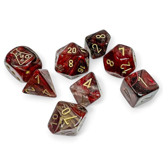 7-Set Tube Lab Dice: Borealis Cosmos/Gold