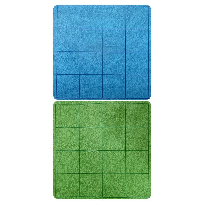 Megamat: Reversible Squares Blue/Green (34½” X 48” Playing Surface) - Cats In Hat Inc.