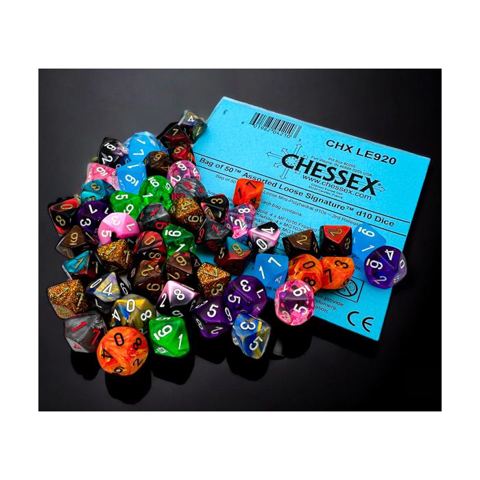 Bag Of 50: Mini Assorted Loose D10s 3rd Release - Cats In Hat Inc.