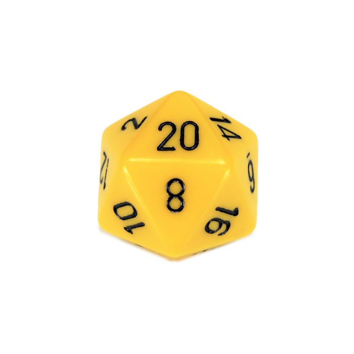 D20 Single 34mm Opaque Yellow With Black