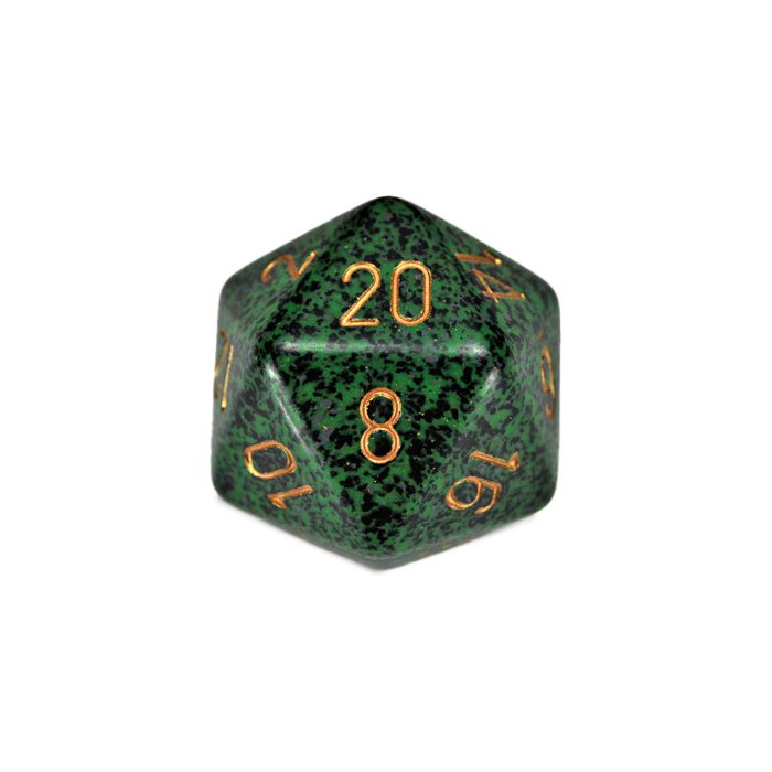 D20 Single 34mm Speckled Golden Recon