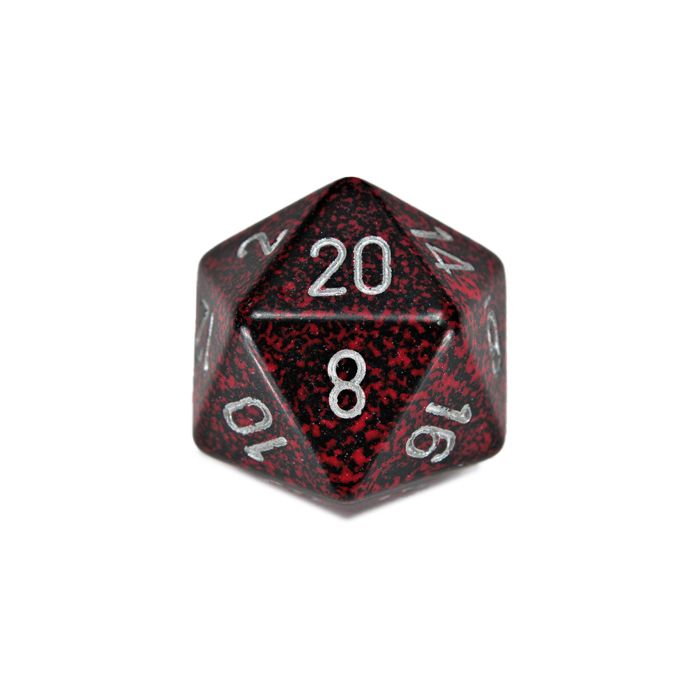 D20 Single 34mm Speckled SilverVolcano