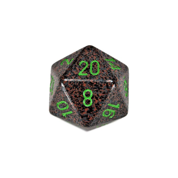 D20 Single 34mm Speckled Earth