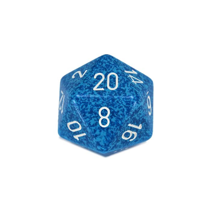 D20 Single 34mm Speckled Water - Cats In Hat Inc.