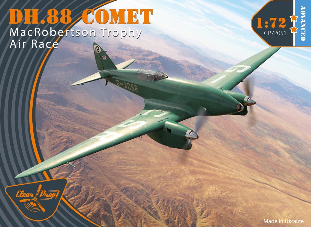 1/72 DH88 Comet MacRobertson Trophy Air Race Aircraft (Advanced)