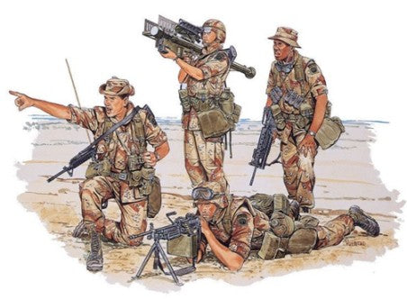 1/35 US 82nd Airborne (4) w/FIM92 Stinger Missile System