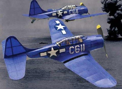 18 Wingspan SBD5 Rubber Pwd Aircraft Laser Cut Kit