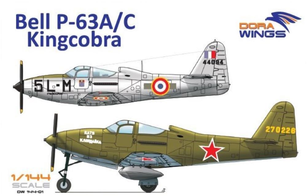 1/144 Bell P63A/C Kingcobra Aircraft (2 in 1)