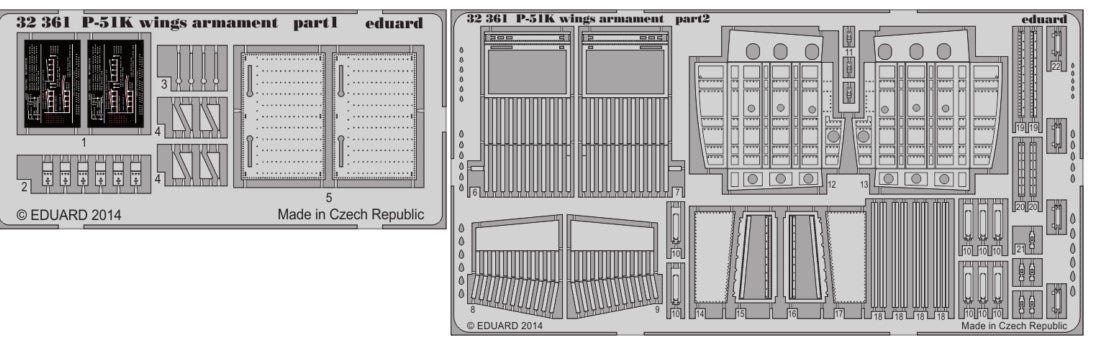 1/32 Aircraft- P51K Wings Armament for DML