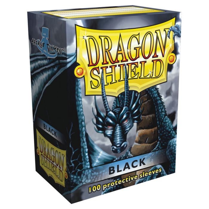 Deck Protector: Dragon Shield: Classic: Black (100) - Cats In Hat Inc.