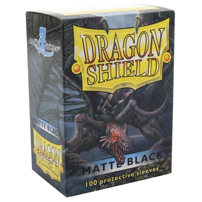 Deck Protector: Dragon Shield: Matte: Black (100) - Cats In Hat Inc.