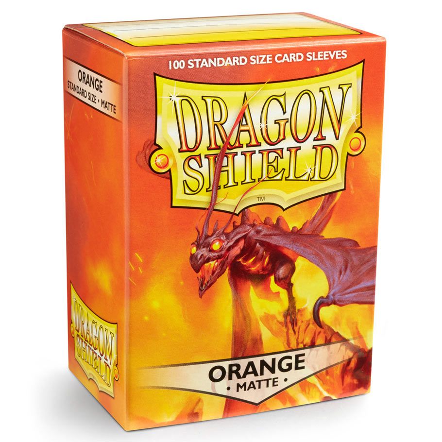 Deck Protector: Dragon Shield: Matte: Orange (100) - Cats In Hat Inc.