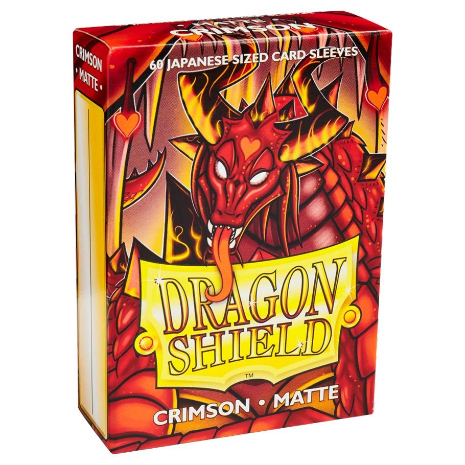 Deck Protector: Dragon Shield: Japanese: Matte: Crimson (60) - Cats In Hat Inc.