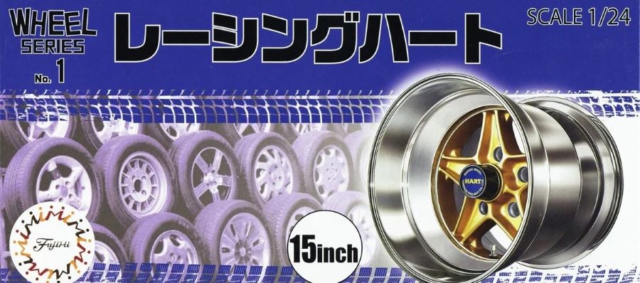 1/24 Racing Hart 15 Tire & Wheel Set (4)