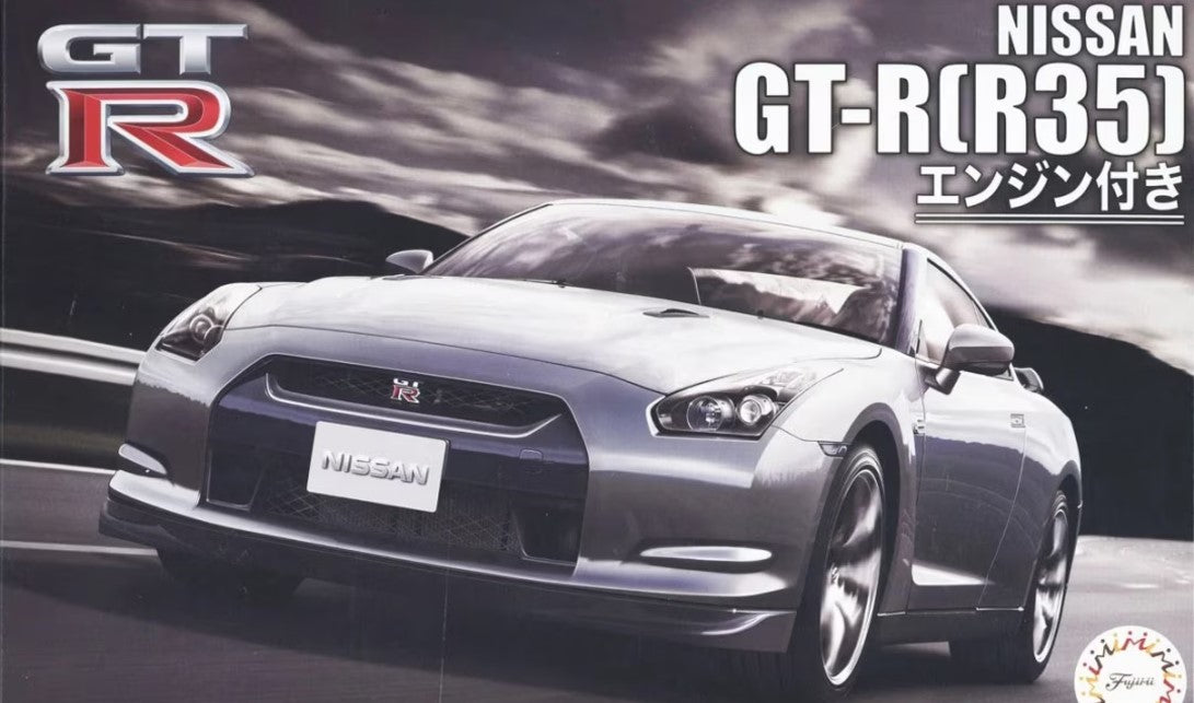 1/24 Nissan GT-R (R35) Sports Car w/Engine