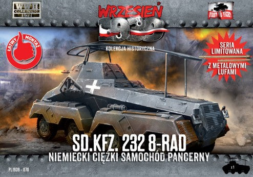 1/72 WWII SdKfz 232 8-Rad German Armored Car