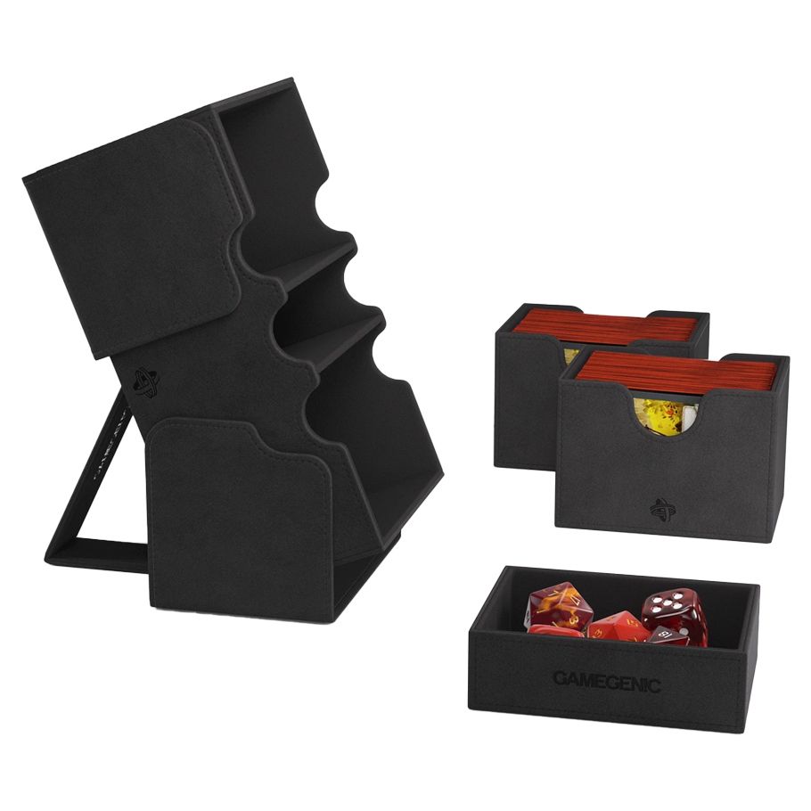 Deck Box: Stronghold: 200+ XL Black - Cats In Hat Inc.