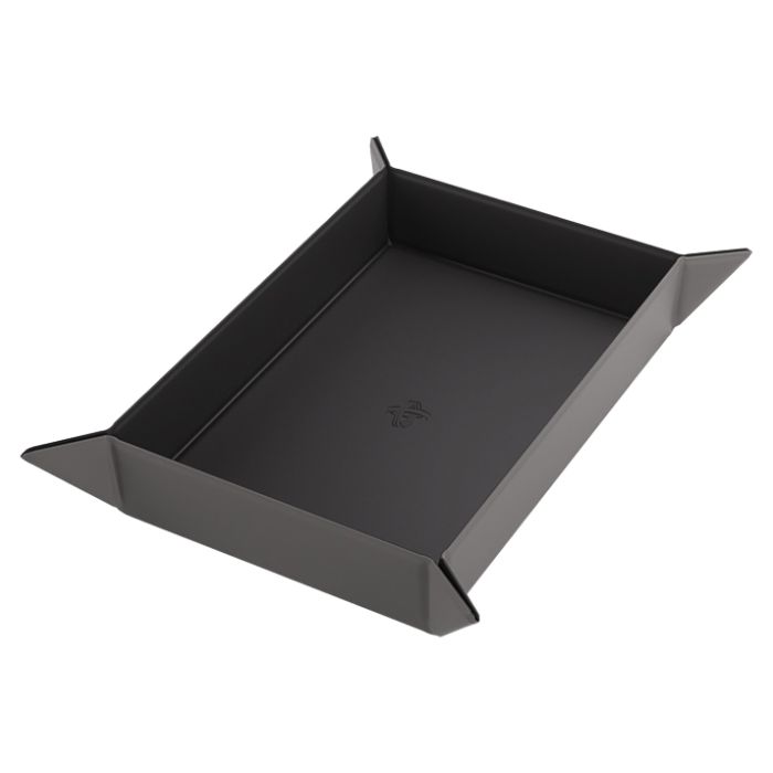 Dice Tray: Rectangle: Black/Gray - Cats In Hat Inc.