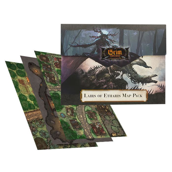 D&D 5E: Grim Hollow: Lairs Of Etharis Map Pack - Cats In Hat Inc.