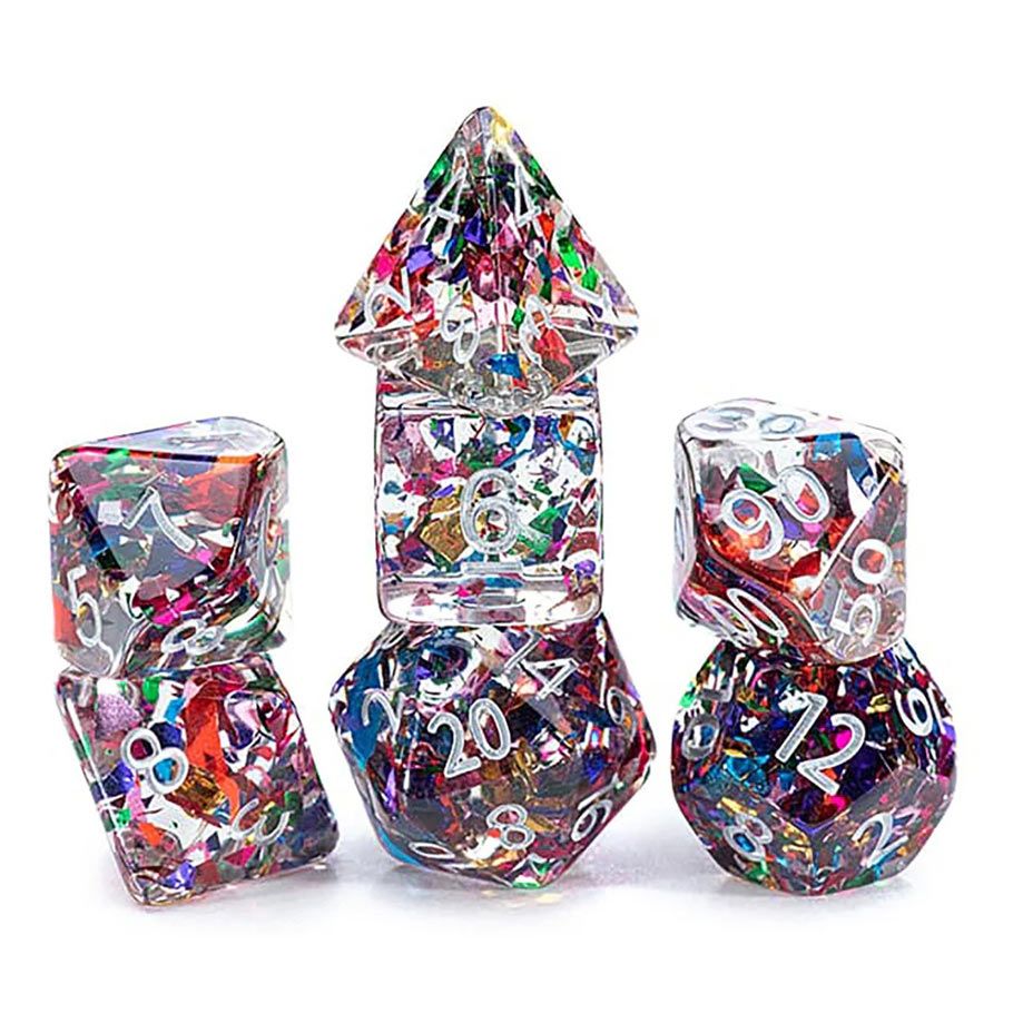 7-Set Cube Inclusion Dice: Stained Glass