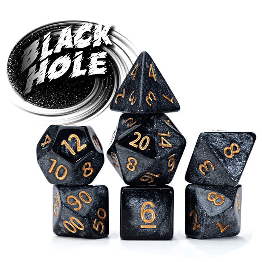 7-Set Cube Mercurial Dice: Black Hole By Gate Keeper Games