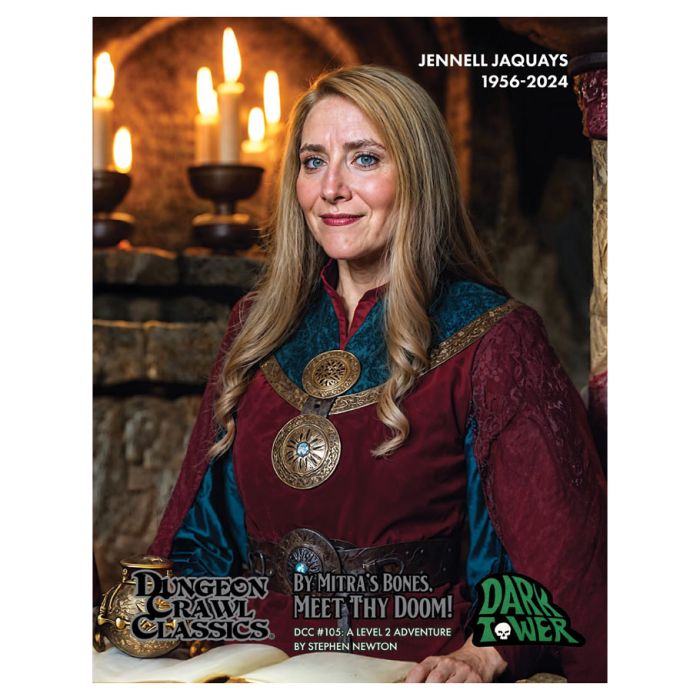 Dungeon Crawl Classics: Adventure #105: By Mitra’s Bones, Meet Thy Doom! Jennell Jaquays Variant Cover - Cats In Hat Inc.