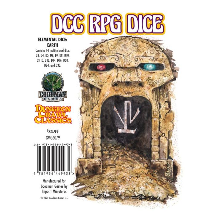 14-Set Dungeon Crawl Classics Elemental Dice: Earth - Cats In Hat Inc.