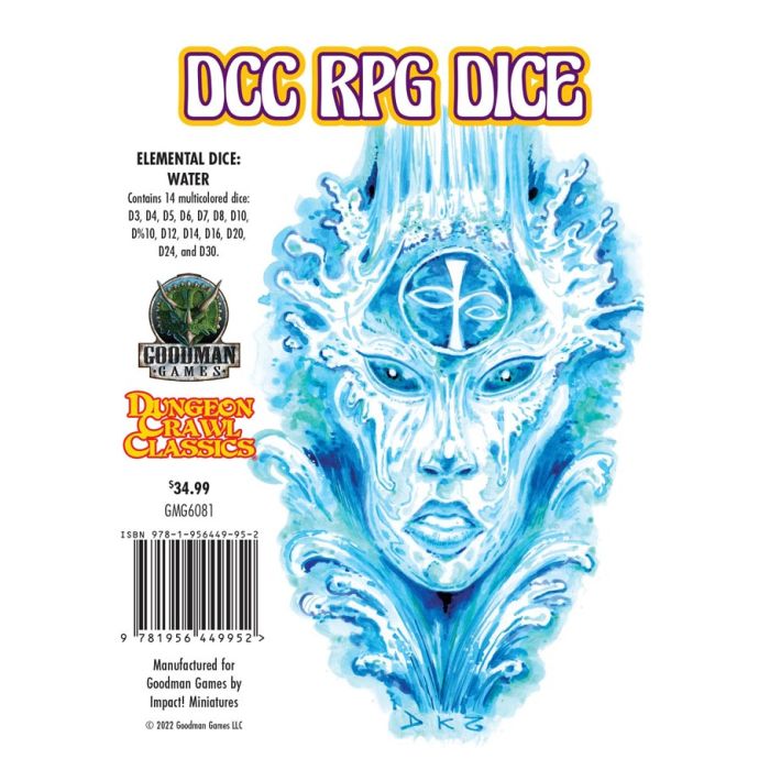 14-Set Dungeon Crawl Classics Elemental Dice: Water - Cats In Hat Inc.