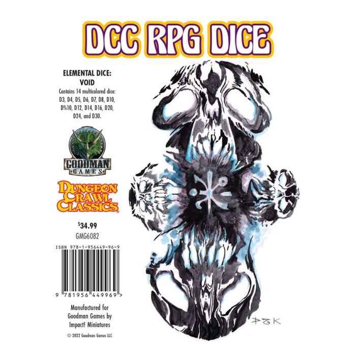 14-Set Dungeon Crawl Classics Elemental Dice: Void - Cats In Hat Inc.