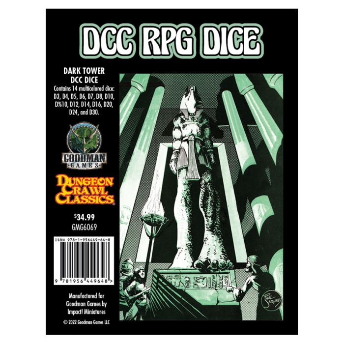 14-Set: Dungeon Crawl Classics: Dark Tower Dice Set - Cats In Hat Inc.