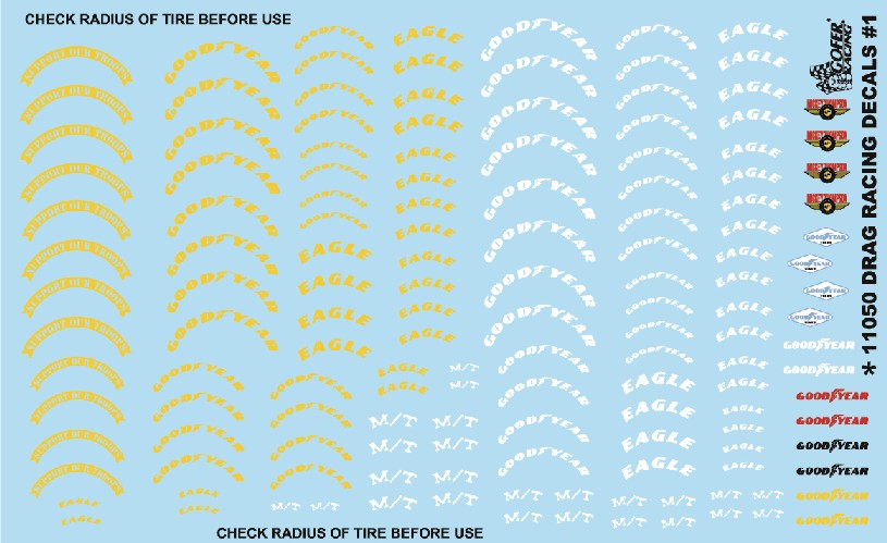 1/24-1/25 Drag Racing Tire Logos #1 (Mickey Thompson Goodyear Eagle)