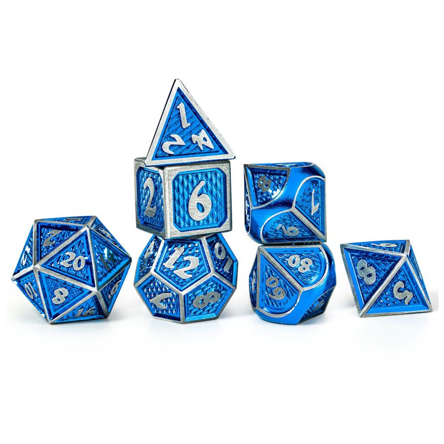 7-Set Behemoth Solid Metal: Brushed Blue With Silver