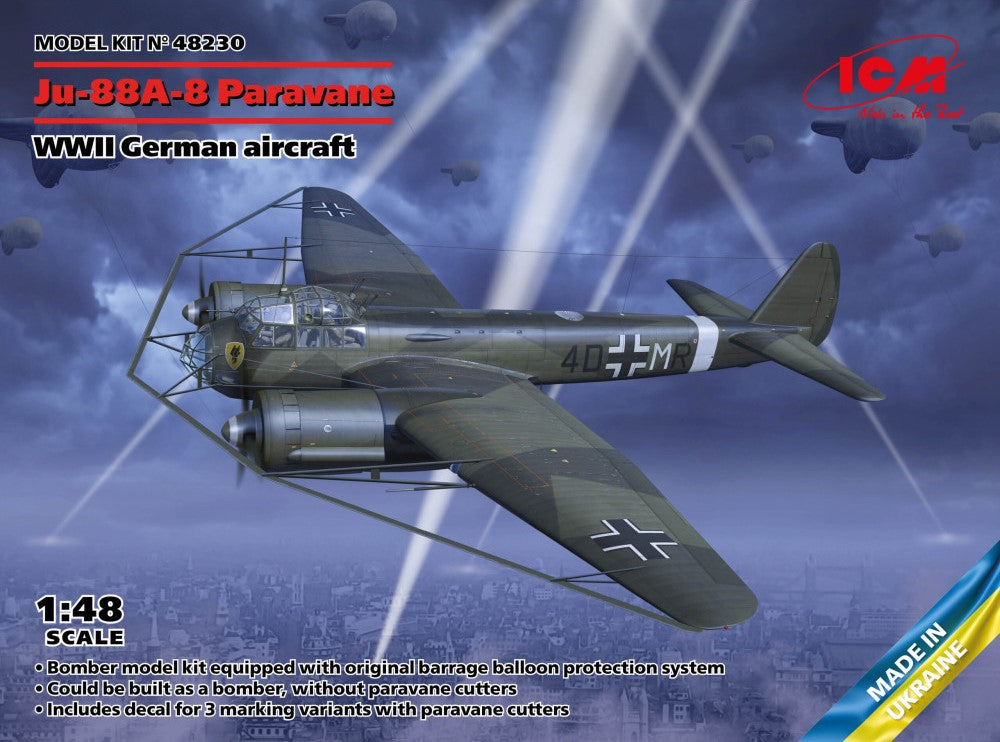 1/48 WWII German Ju88A8 Paravane Aircraft