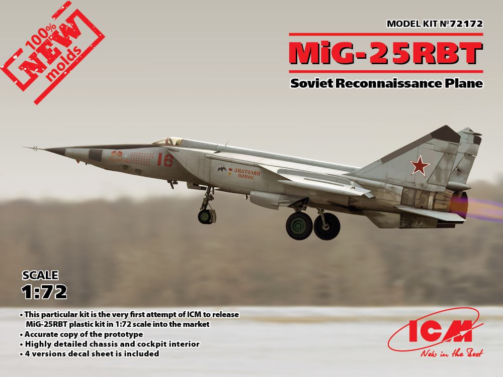 1/72 Soviet MiG25RBT Recon Aircraft