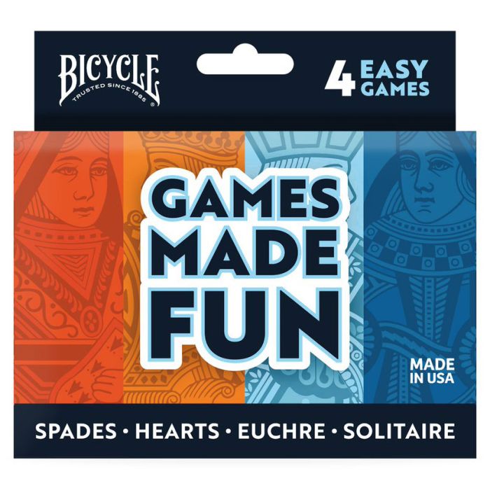 4-Game Pack (Hearts Spades Euchre And Solitaire) - Cats In Hat Inc.