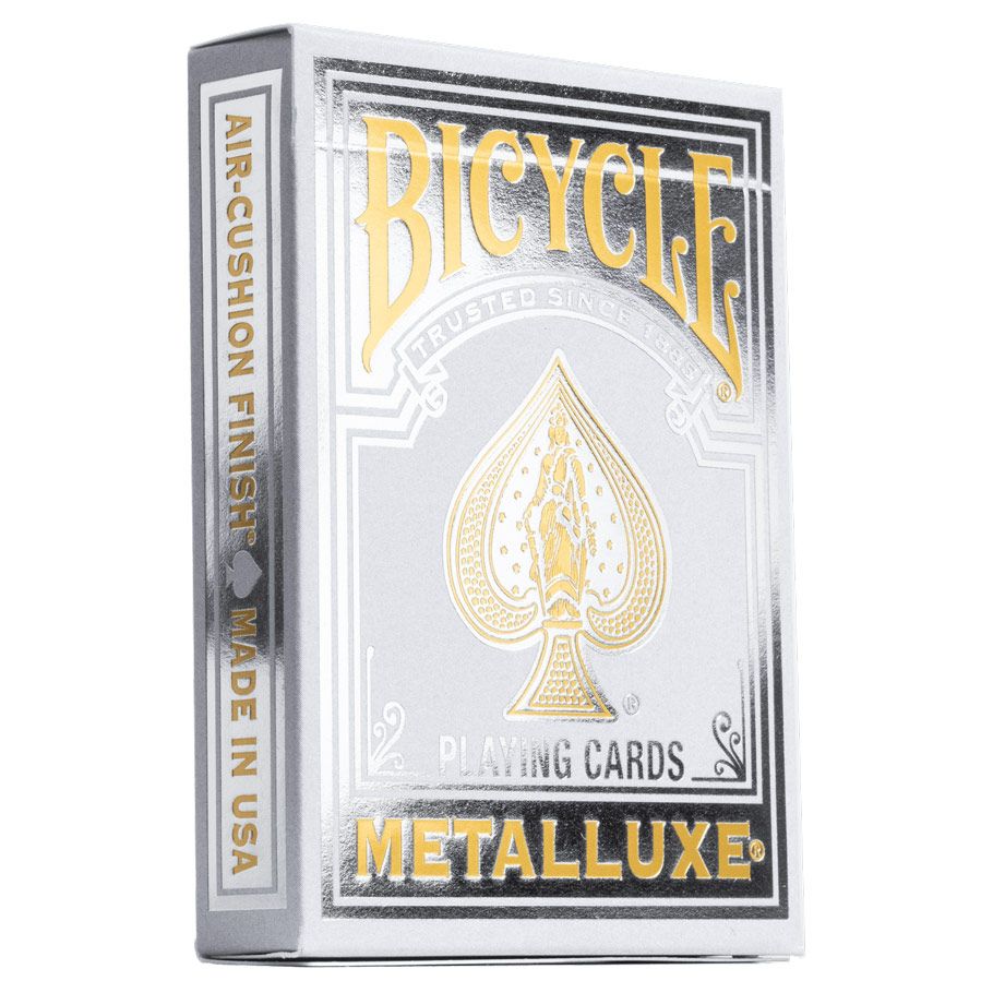 Playing Cards: Bicycle: Metalluxe Silver - Cats In Hat Inc.