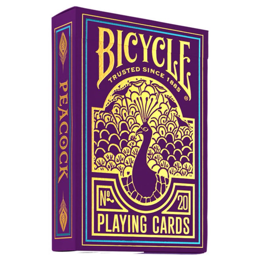 Playing Cards: Bicycle: Purple Peacock - Cats In Hat Inc.