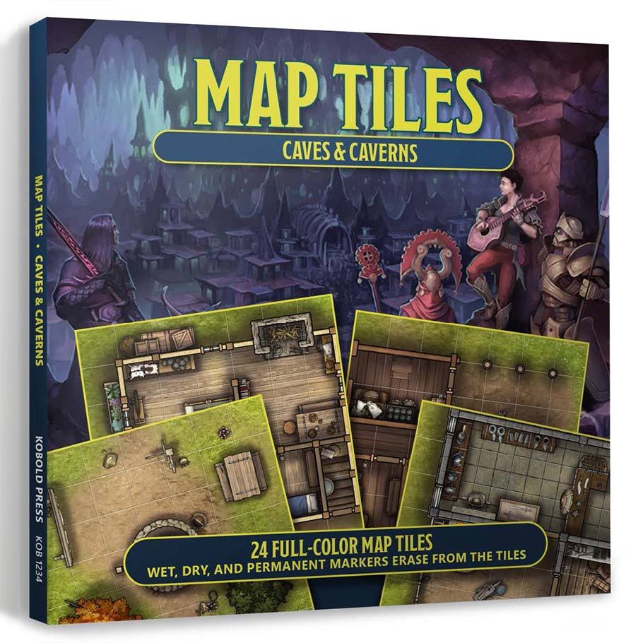 Map Tiles: Caves & Caverns By Kobold Press
