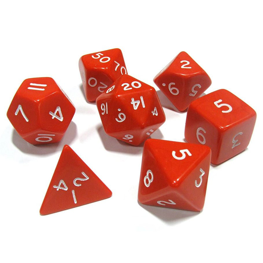 7-Set Tube Opaque Jumbo Red with White