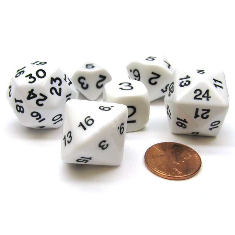 6-Set Who Knew? White With Black