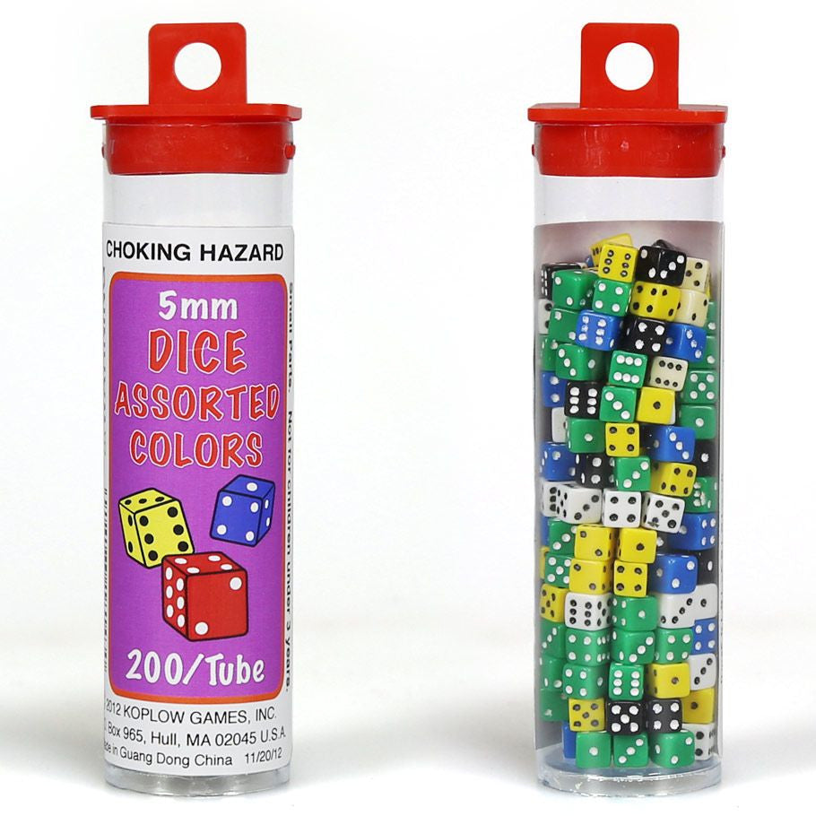 D6 Tube 5Mm Opaque Assorted (200)