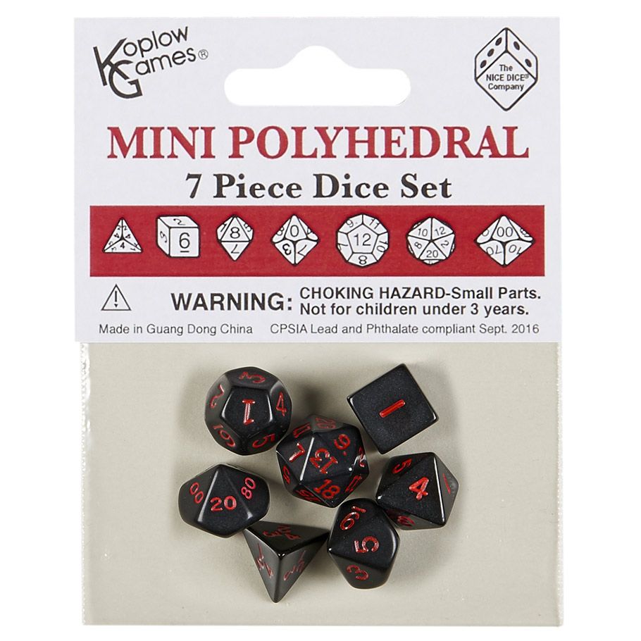 7-Set Bag Mini Opaque Black With Red