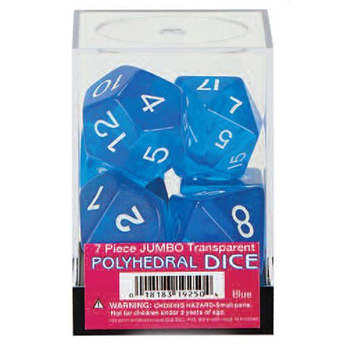 7-Set Cube Jumbo Translucent Blue With White