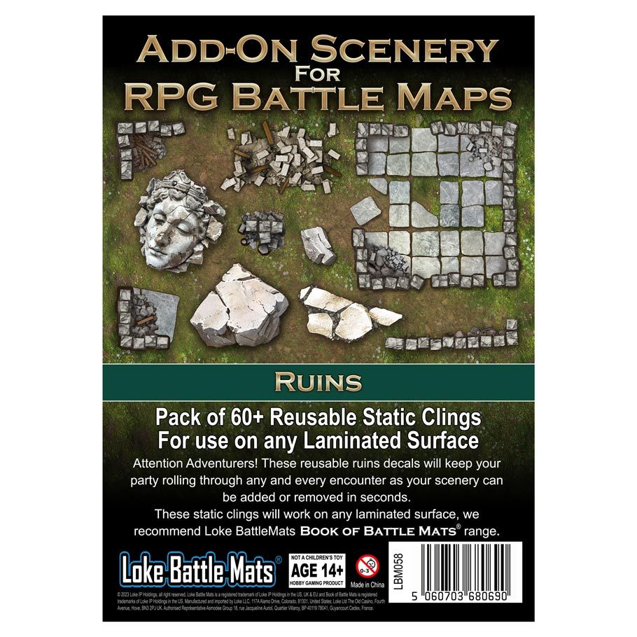 Add-On Scenery for RPG Battle Maps: Ruins
