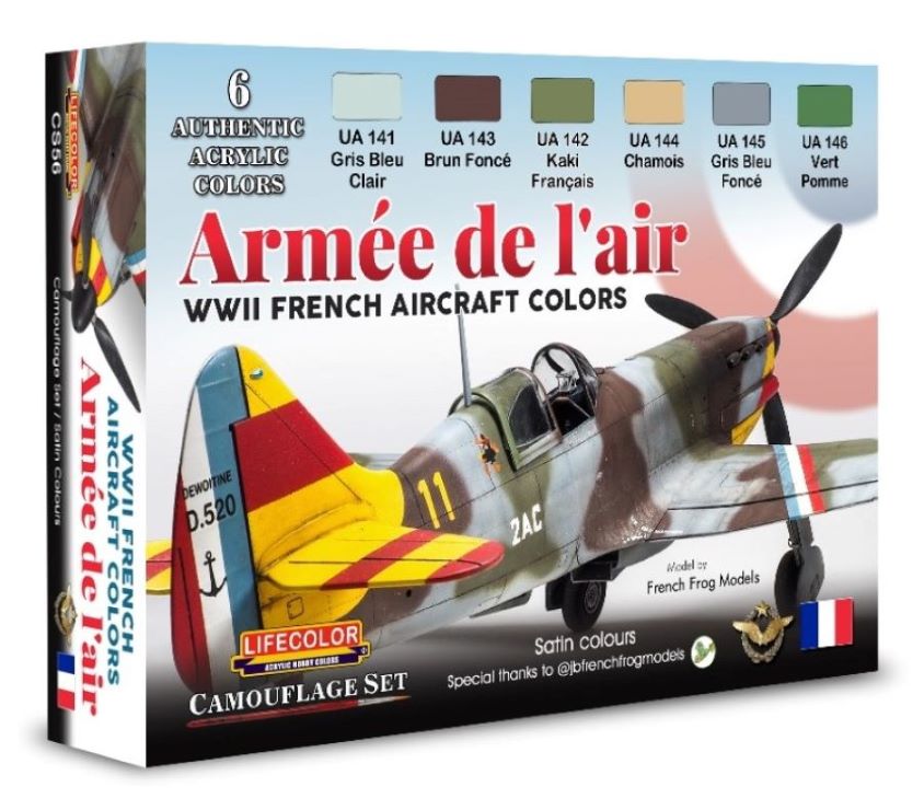 French WWII Aircraft Camouflage Acrylic Set (6 22ml Bottles)