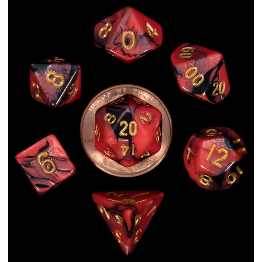 7-Set Mini Red and Black with Gold By FanRoll by MDG