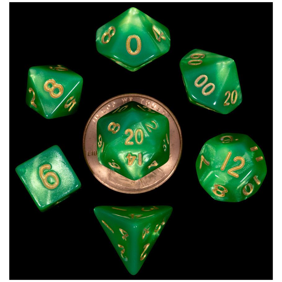 7-Set Mini Green and Light Green with Gold By FanRoll by MDG