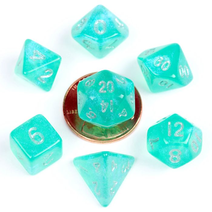7-Set Mini Stardust Turquoise With Silver - Cats In Hat Inc.