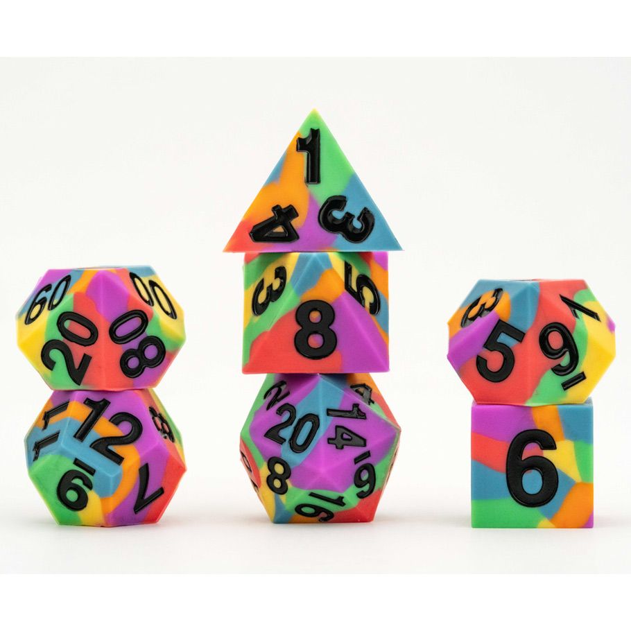 7-Set Sharp Edge Silicone Rubber: 16mm: Pride: Rainbow Flag By FanRoll by MDG